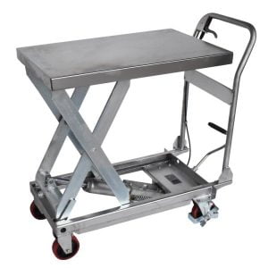 Record MMLT-SS Manual Mobile Lift Table Stainless Steel
